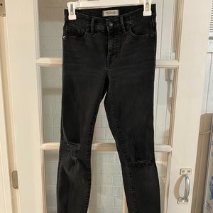 Madewell 9” high rise skinny black jeans